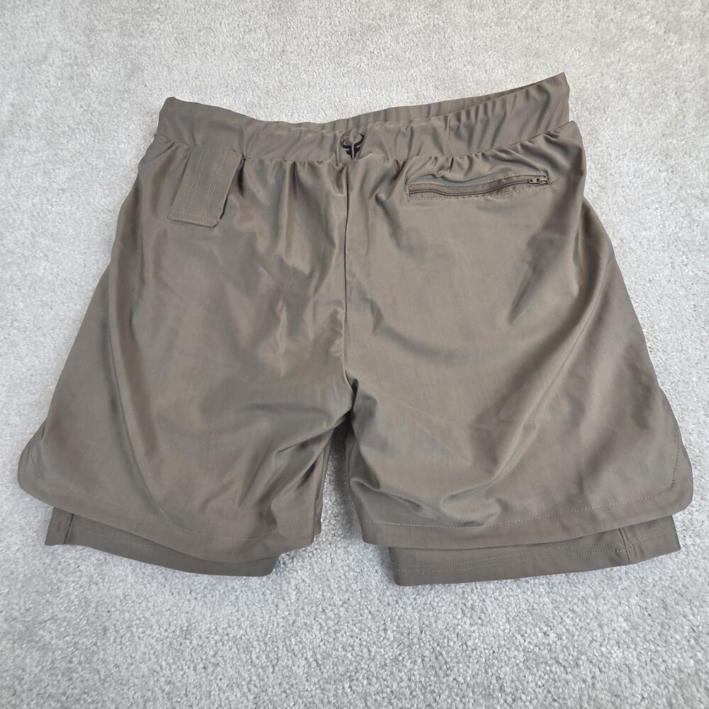 NWT Cerus Lined Athletic Training‎ Shorts Mens Size XL Beige - Picture 2 of 10